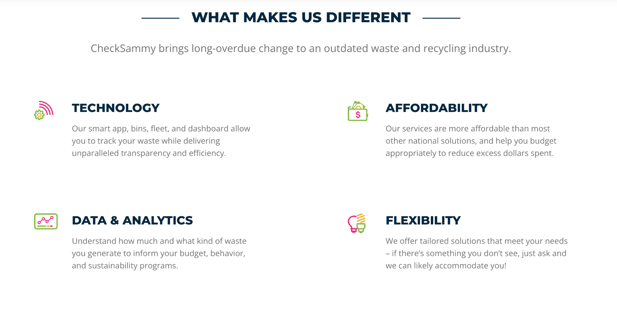 CheckSammy: The world's largest trash removal company is here to serve you in the best way possible.