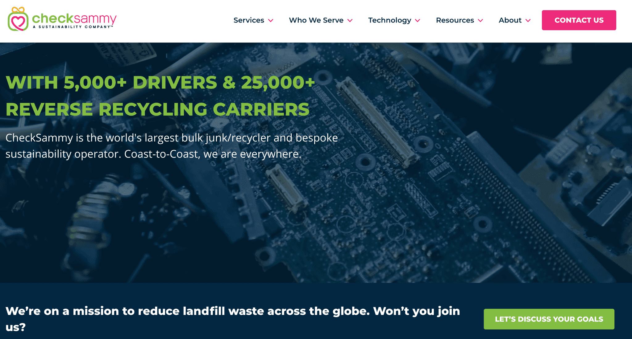 CheckSammy is a sustainability company that brings solution to waste and waste disposal problems across the country