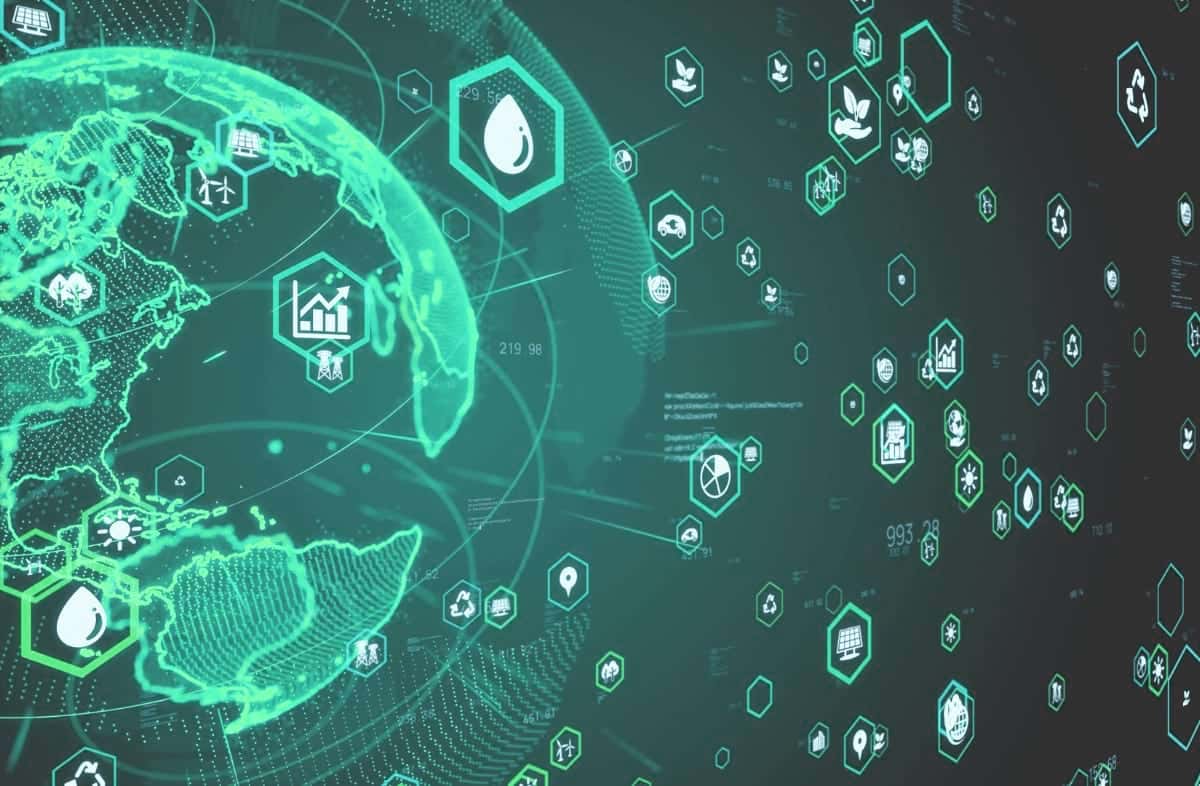 Environmental data visualization related to emergency bulk waste removal and sustainability.