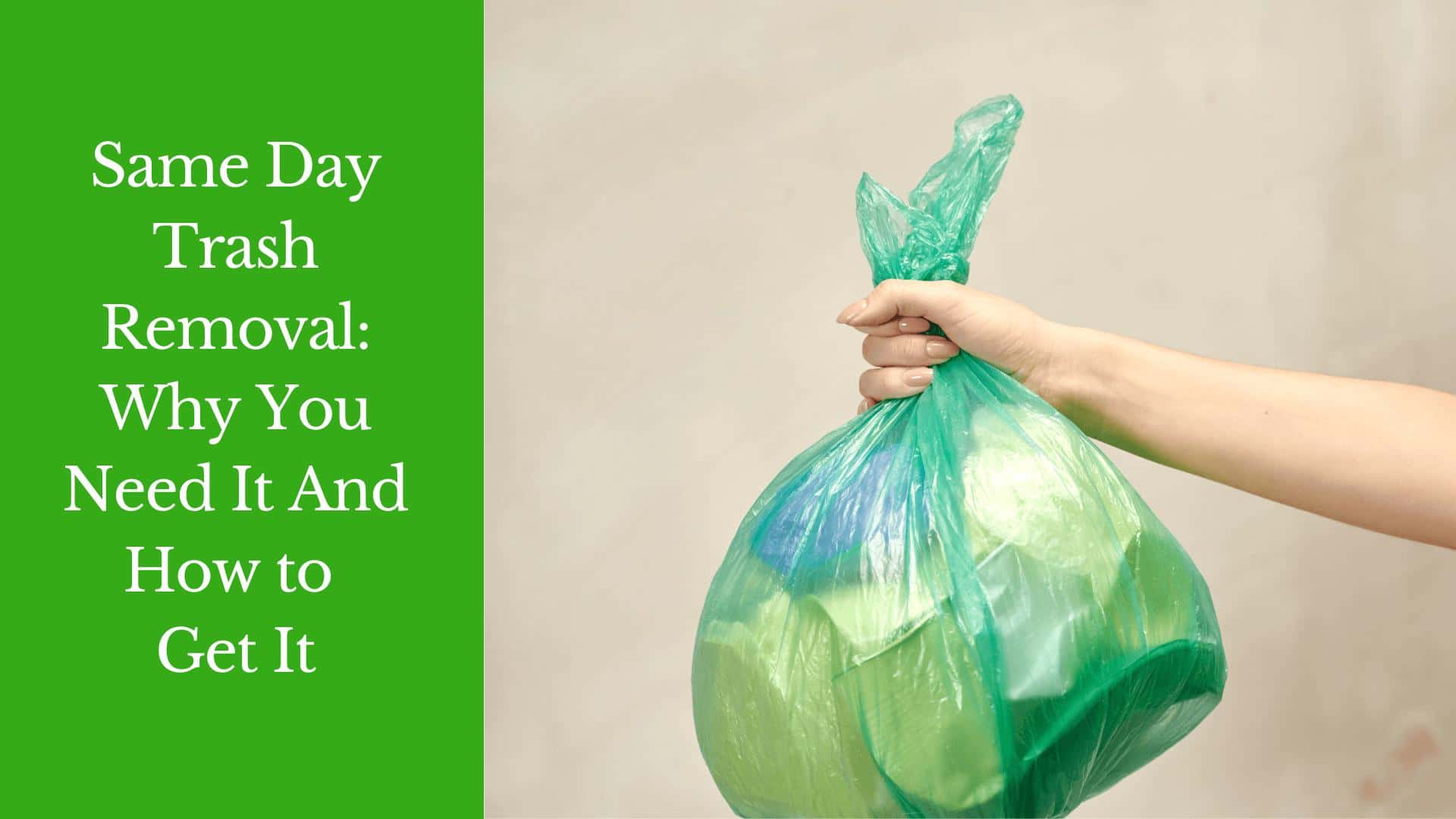 Same Day Trash Removal: Why You Need It and How to Get It