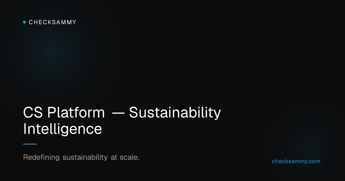CS Platform — Sustainability Intelligence